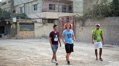 Visite du camp avec Tarek et Ghannam